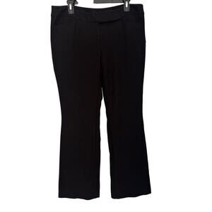 White House Black Market Womens Pants Black Size 14R Bootcut Cotton Blend